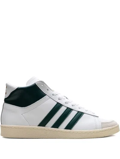Adidas Originals Jabbar Hi "white/collegiate Green/off White" Sneakers