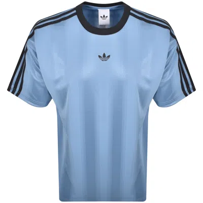 Adidas Originals Jacquard Jersey T Shirt Blue
