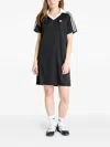 Adidas Originals Jacquard V-neck Mini Dress In Black