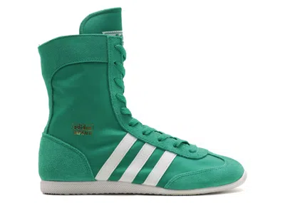 Pre-owned Adidas Originals Japan Mid White (women's) Sneakers In Court Green/footwear White/gold Metallic