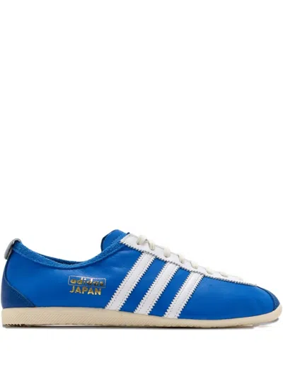 Adidas Originals Japan Three-stripe Leather Sneakers In Blue