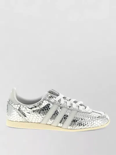 Adidas Originals Japan Sneakers Metallic Texture Rubber Sole In Silver