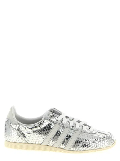 Adidas Originals Japan Sneakers Metallic Texture Rubber Sole In Silver