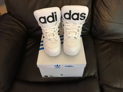 Pre-owned Adidas Originals Jeremy Scott Adidas Instinct Hinew In Box Sneakers Tennis Rare 8.5 / 9 / 9.5 In White