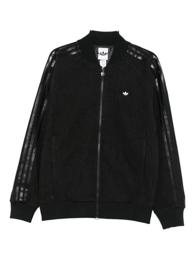 Adidas Originals Leather Sweatshirts In Black