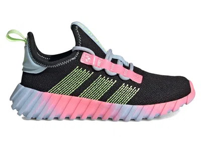 Pre-owned Adidas Originals Kaptir Flow Clear Sky Sneakers In Core Black/hi/res Yellow