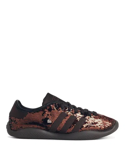 Adidas Originals Adidas X Wales Bonner X Wales Bonner Karintha Sequin And Satin Sneakers In Brown
