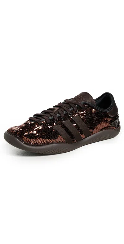 ADIDAS ORIGINALS KARINTHA SEQUIN SNEAKERS DARK BROWN/CORE BLACK