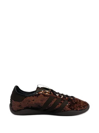 Pre-owned Adidas Originals Karintha Sequined Sneakers In Brown