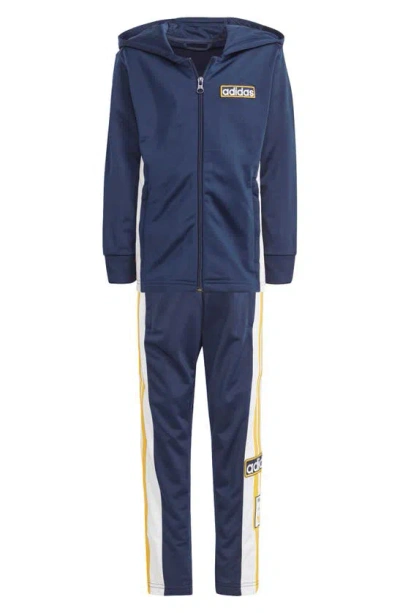 Adidas Originals Kids' Adibreak Zip Hoodie & Track Trousers Set In Night Indigo