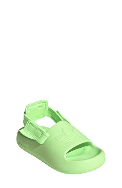 Adidas Originals Adidas Kids' Adifoam Adilette Slide Sandal In Green Spark