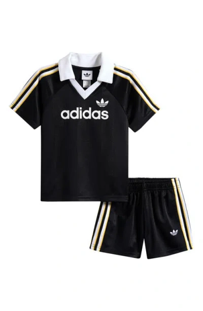 Adidas Originals Kids' Archive Soccer Jersey & Shorts Set In Black