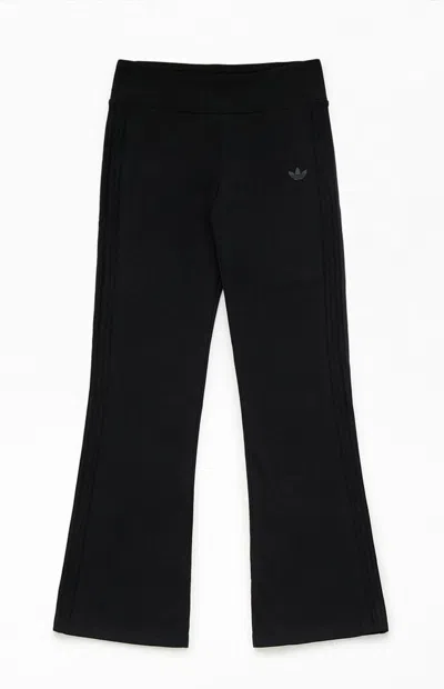Adidas Originals Kids Black 3 Stripe Flare Pants