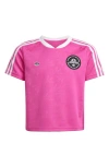 Adidas Originals Kids' Contrast Binding Crop T-shirt In Pink