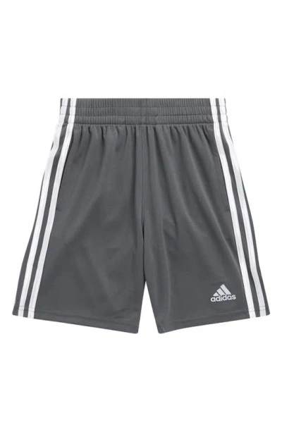 Adidas Originals Adidas Kids' Core 3-stripe Mesh Shorts In Grey