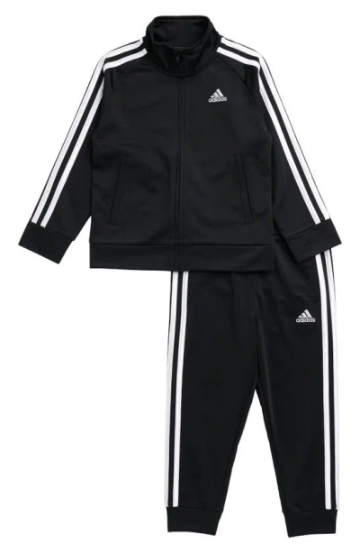 Adidas Originals Adidas Kids' Core Classic Tricot Track Jacket & Pants Set In Black