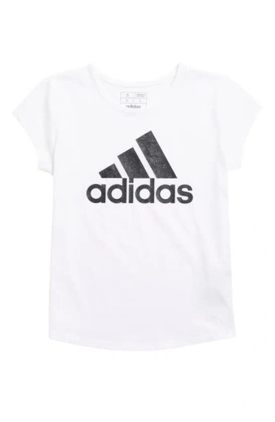 Adidas Originals Kids' Little & Toddler Girls Graphic T-shirt & Mesh Shorts, 2 Piece Set In Halo Blue