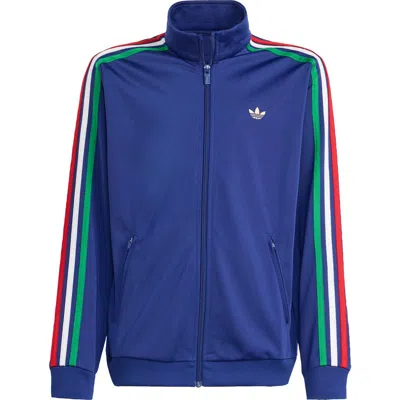 Adidas Originals Kids' Firebird Recycled Polyester Track Jacket In Blue