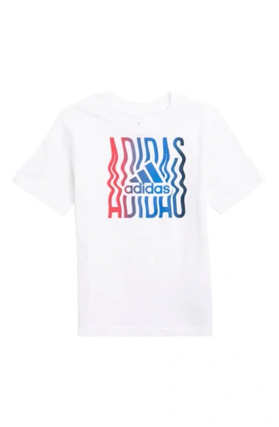 Adidas Originals Kids' In Motion Graphic T-shirt In White