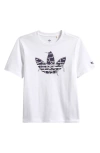 Adidas Originals Kids' Laces Graphic T-shirt In White