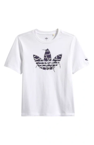 Adidas Originals Kids' Laces Graphic T-shirt In White