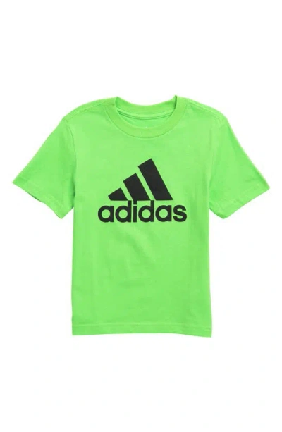 Adidas Originals Adidas Kids' Logo Badge Graphic T-shirt In Bright Green