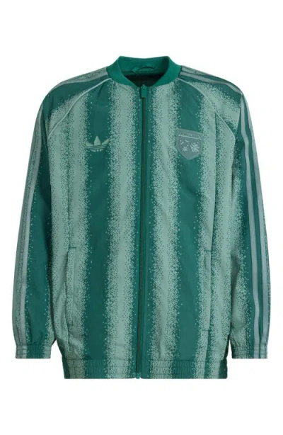 Adidas Originals Kids' Minecraft 3-stripes Track Jacket In Green