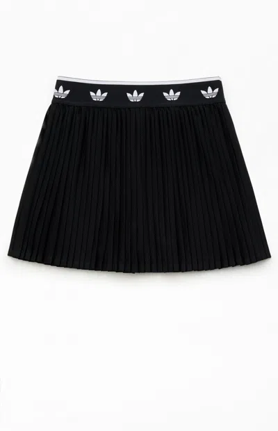 Adidas Originals Kids Pleated Mesh Skort In Black