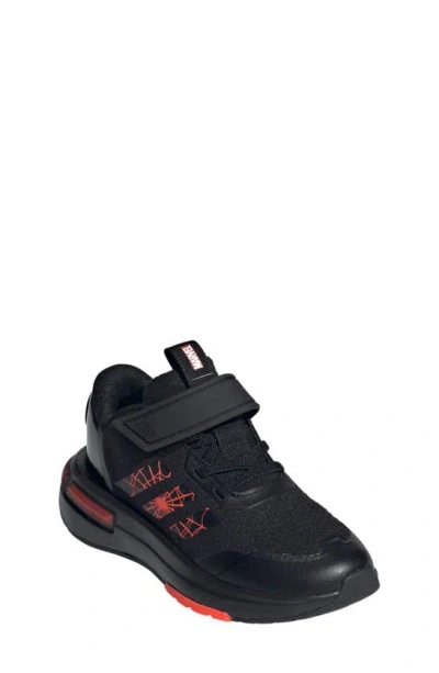 Adidas Originals Kids' Racer X Spider-man Running Sneaker In Black/ Solar Red/ Black