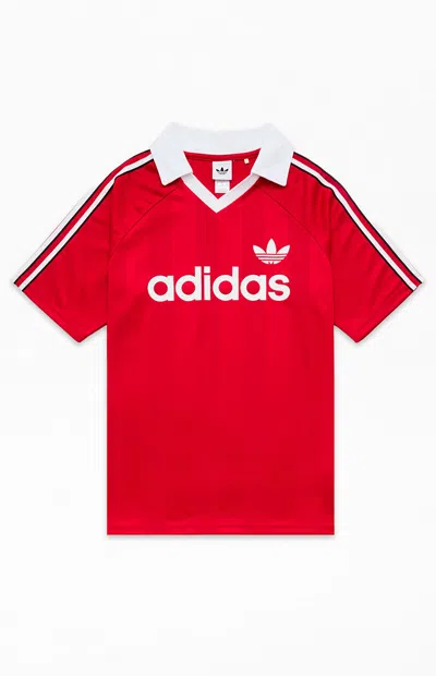 Adidas Originals Kids Short Sleeve Jersey In Red