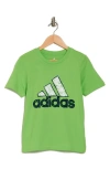 Adidas Originals Adidas Kids' Sketchy Logo Cotton Graphic T-shirt In Bright Green