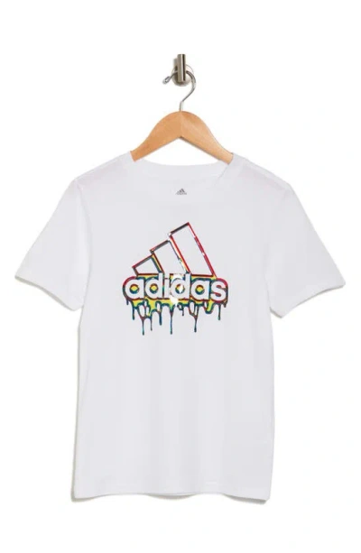 Adidas Originals Kids' Slime Graphic T-shirt In White
