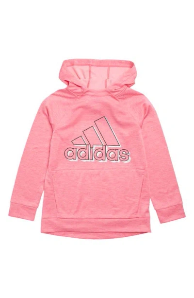 Adidas Originals Kids' Space Dye Hoodie In Bright Solar Pink