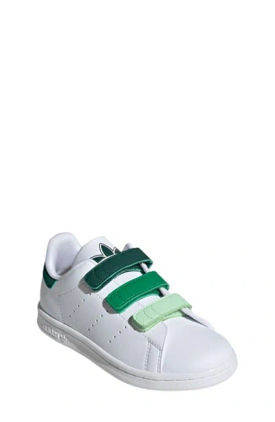 Adidas Originals Kids' Stan Smith Comfort Closure Sneaker In White/collegiate Green/white