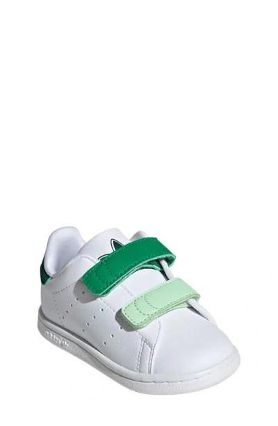 Adidas Originals Kids' Stan Smith Comfort Closure Sneaker In White/collegiate Green/white