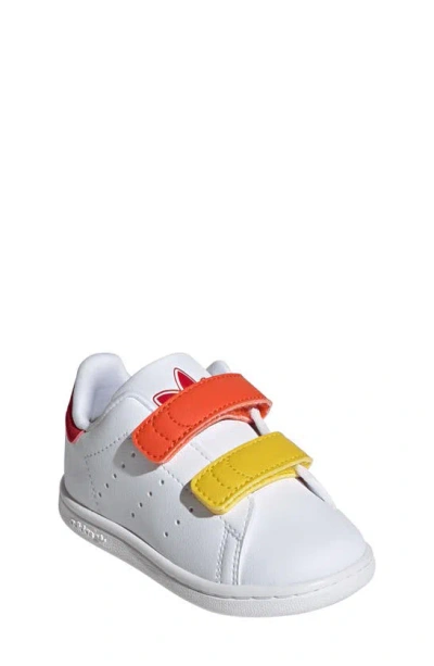 Adidas Originals Kids' Stan Smith Comfort Closure Sneaker In White/ Scarlet/ White