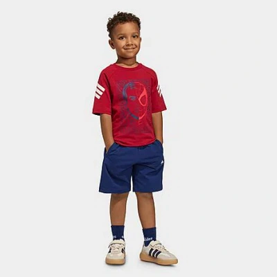 Adidas Originals Kids X Marvel Spider-man T-shirt And Shorts Set In Red