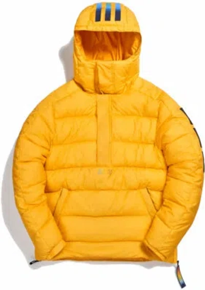 Pre-owned Adidas Originals Kith X Adidas Terrex Men's Act Gold Down Anorak Coat Ge3223 Small