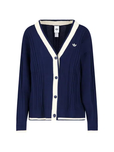 Adidas Originals Knit Cardigan In Blue