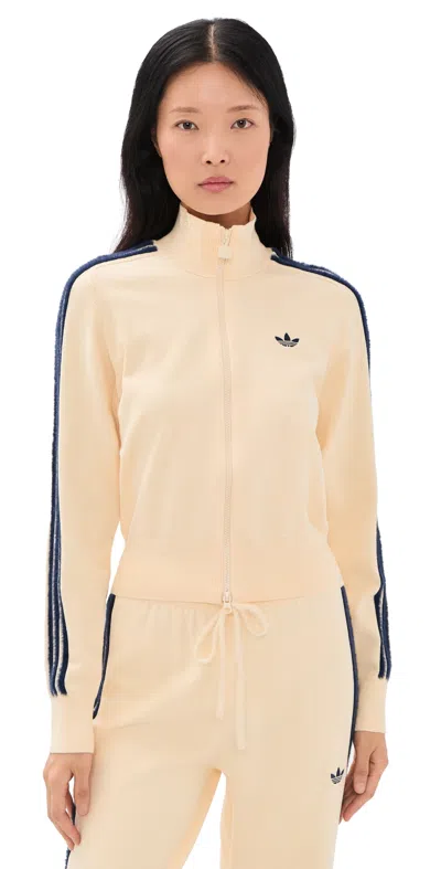Adidas Originals Knit Firebird Track Jacket Warm Vanilla/night Indigo