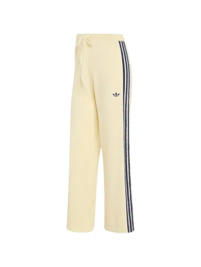 Adidas Originals Knit Firebird Track Pants In Yellow