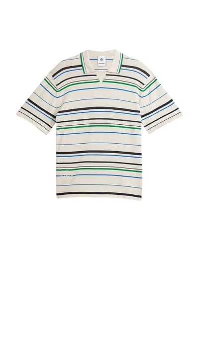 Adidas Originals Adidas X Wales Bonner Embroidered Cotton Blend Wales Bonner X Adidas Polo Shirt In Multi
