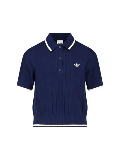 Adidas Originals Knit Polo "cali" In Blue