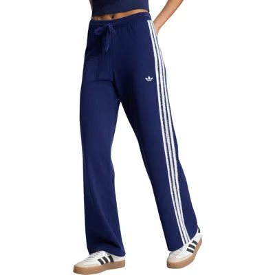 Adidas Originals Knit Track Pants In Dark Blue/white