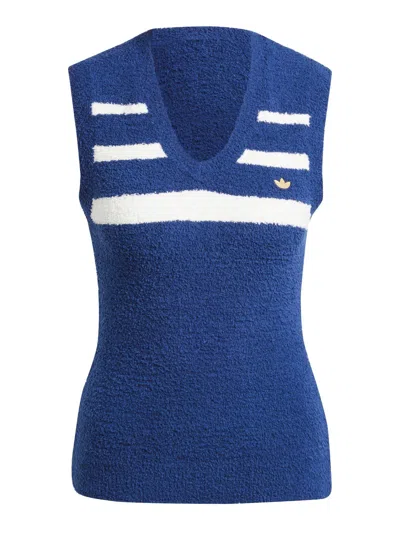 Adidas Originals Knit Vest In Blue