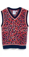Adidas Originals Knit Vest Collegiate Navy/magic Beige/be In Red