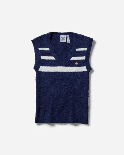 Adidas Originals Knit Vest Dark In Blue