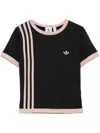 Adidas Originals Knitted 3-stripes T-shirt In Black