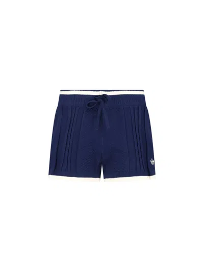Adidas Originals Knitted Shorts In Blue