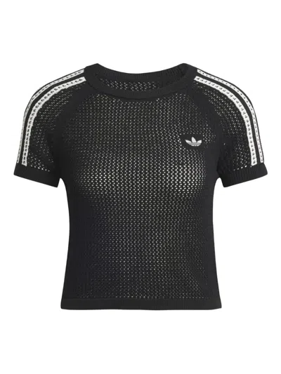 Adidas Originals Gestricktes T-shirt In Black